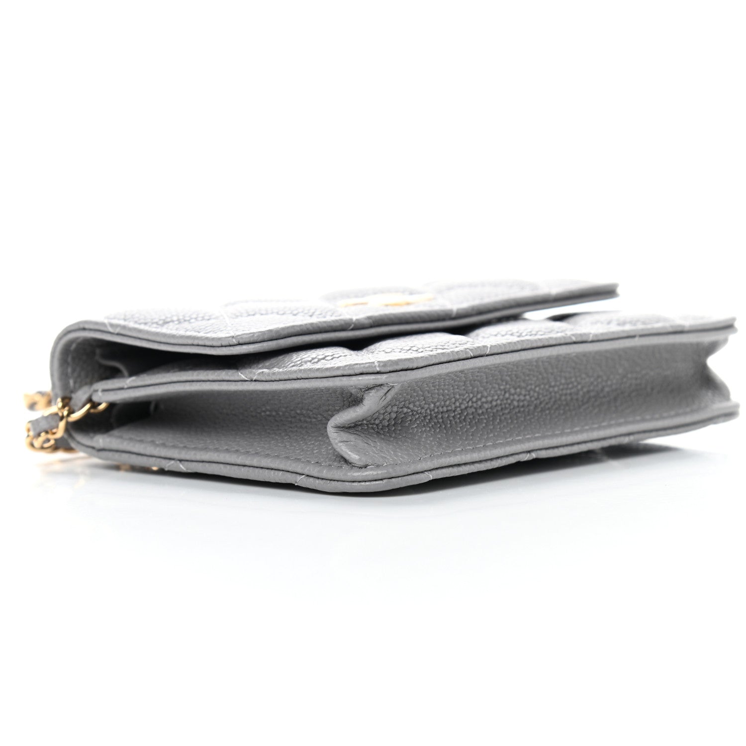 Chanel Caviar Quilted Miss Coco Clutch With Chain Grey 8 of 10