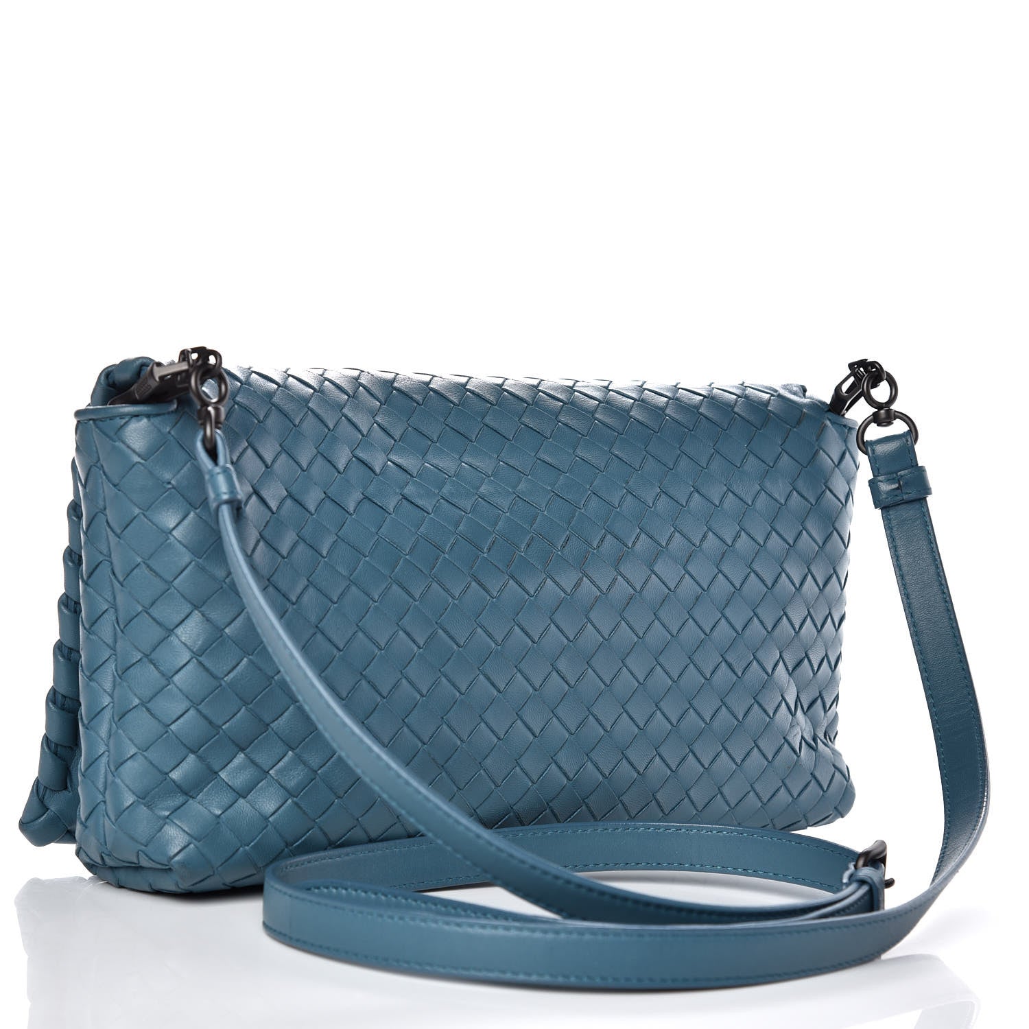 Bottega Veneta Nappa Intrecciato Dahlia Clutch Crossbody Canard 3 of 10