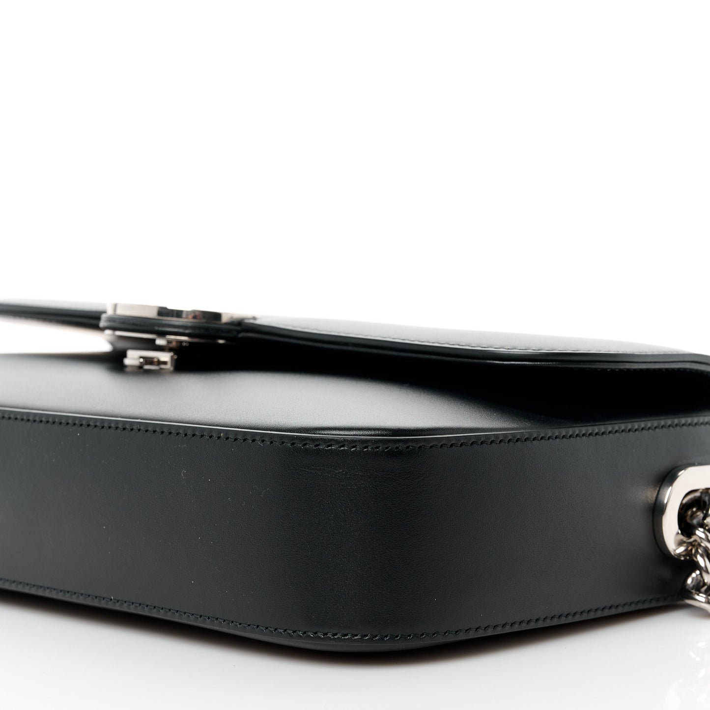Senna Calfskin Petite GG Top Handle Shoulder Bag Black