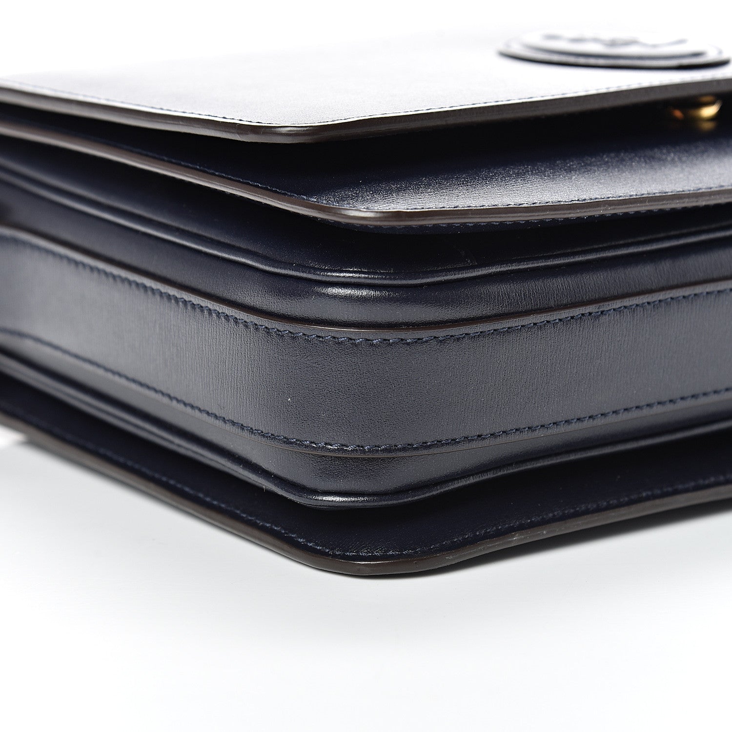Saint Laurent Calfskin Medium Le 61 Shoulder Bag Navy 8 of 14