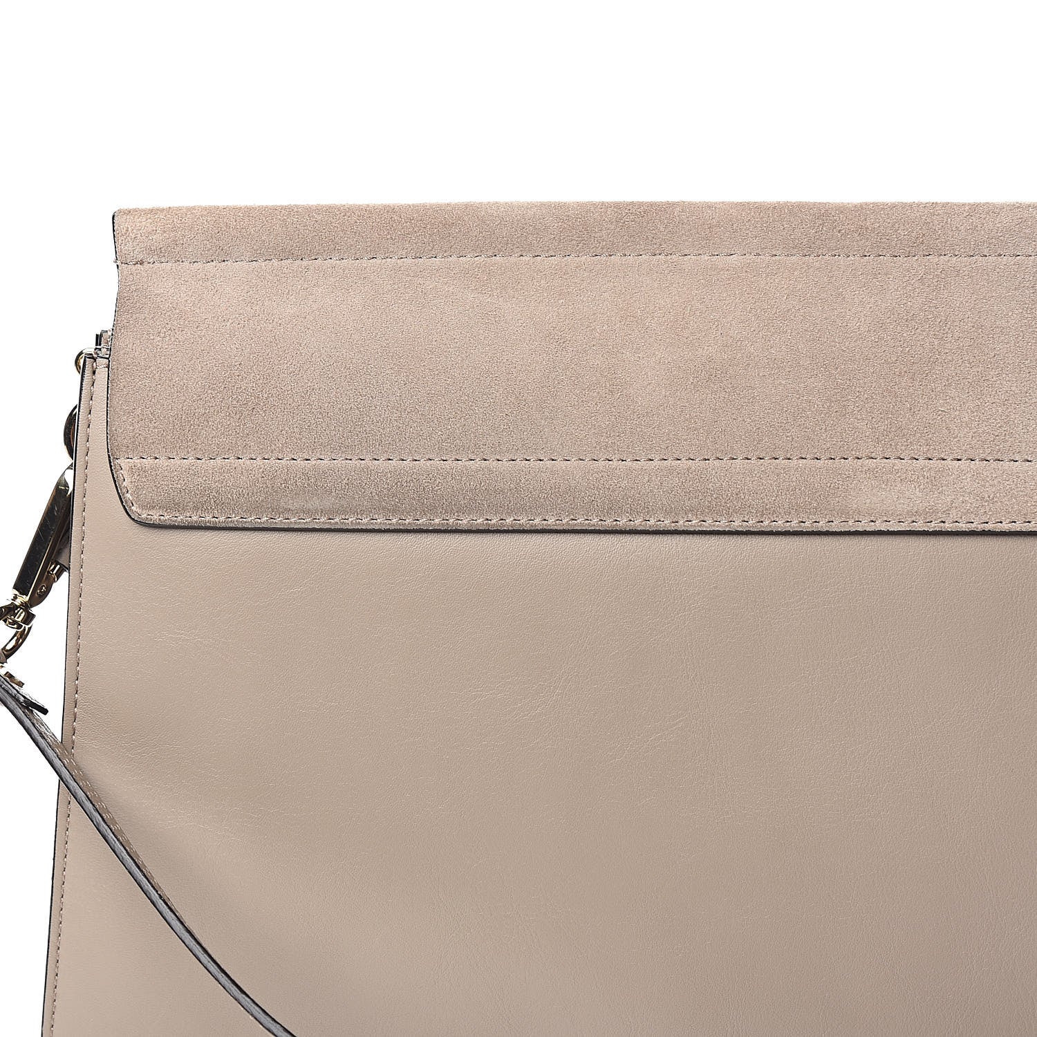 Chloe Calfskin Suede Medium Faye Shoulder Bag Motty Grey 10 of 10