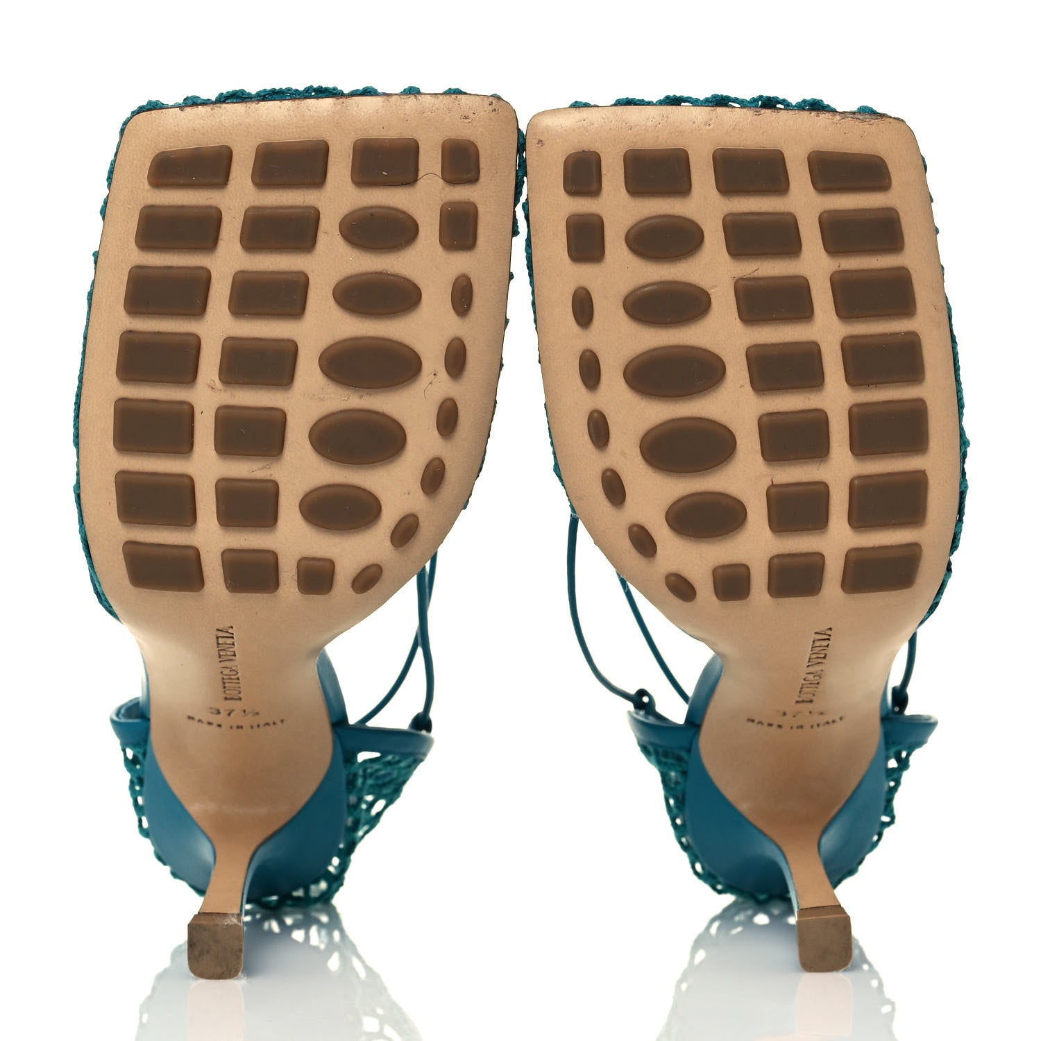 Bottega Veneta Mesh Nappa Stretch Ankle Tie 90mm Sandals 37.5 Blaster 5 of 8
