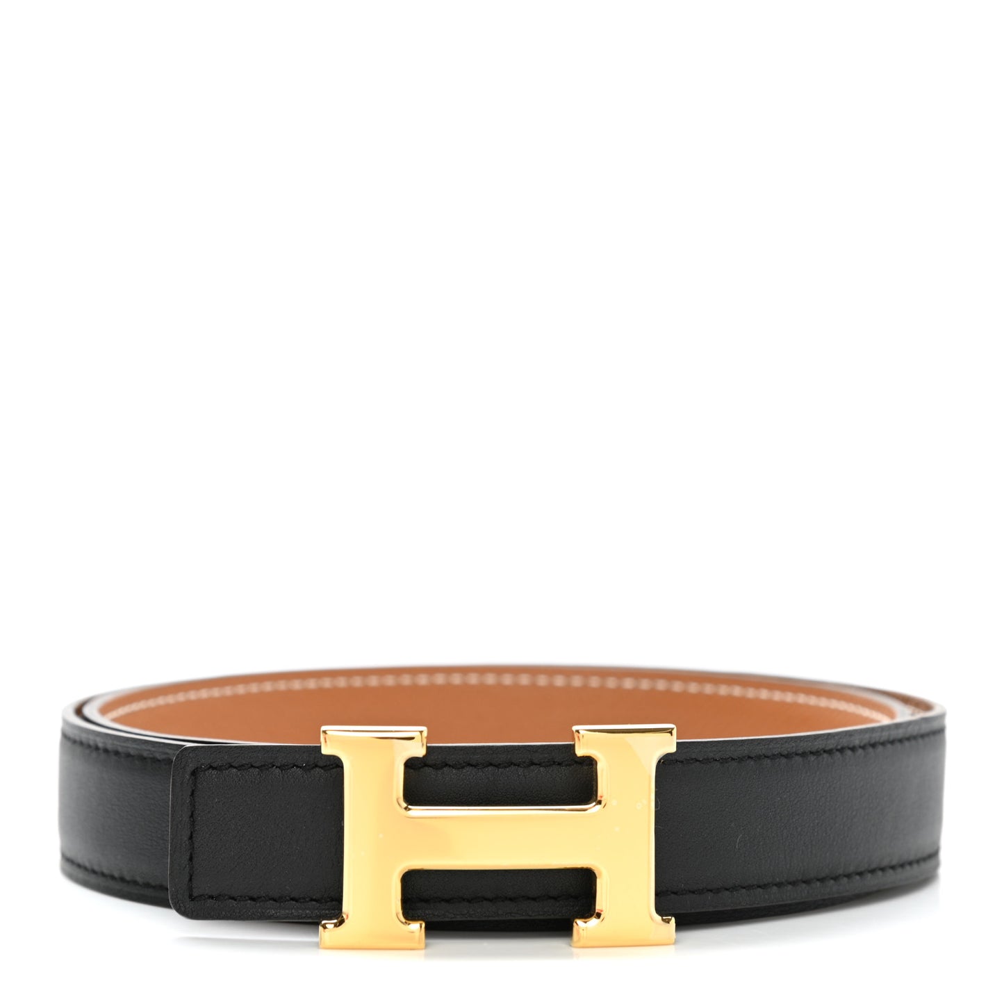 Swift Epsom 24mm Mini H Belt 75 Black Gold