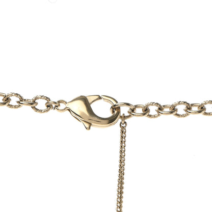 Chanel Graduated Pearl Crystal Twisted CC Long Necklace Gold 4 of 7