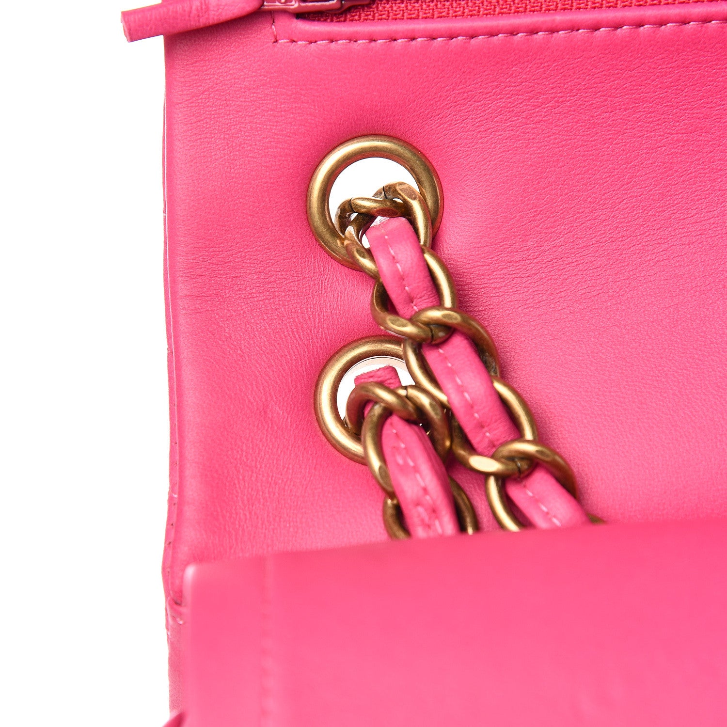 Chanel Lambskin Chevron Quilted Jumbo Double Flap Pink 12 of 14