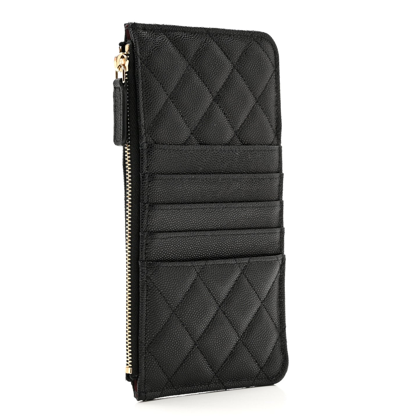 Caviar Quilted Classic iPhone Pouch Black