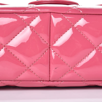 Chanel Patent Quilted Large Coco Shine Flap Pink 9 of 11