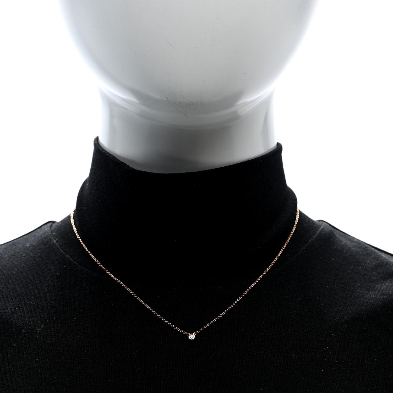 Tiffany 18K Rose Gold Diamond Elsa Peretti Diamonds by the Yard Necklace and Earrings Set 3 of 9