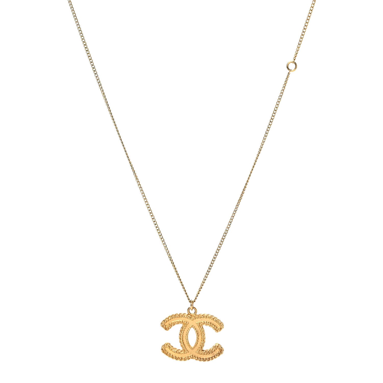 Chanel Metal CC Necklace Matte Gold 1 of 4