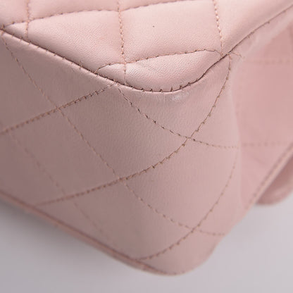 Chanel Lambskin Quilted Medium Double Flap Pink 17 of 17