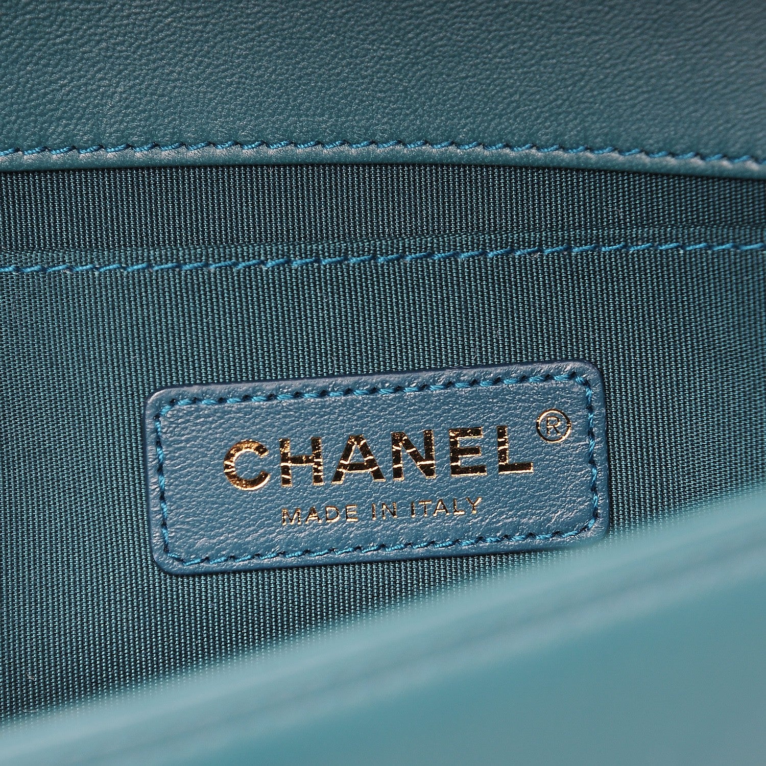 Chanel Velvet Chevron Quilted Medium Boy Flap Peacock Blue 7 of 9