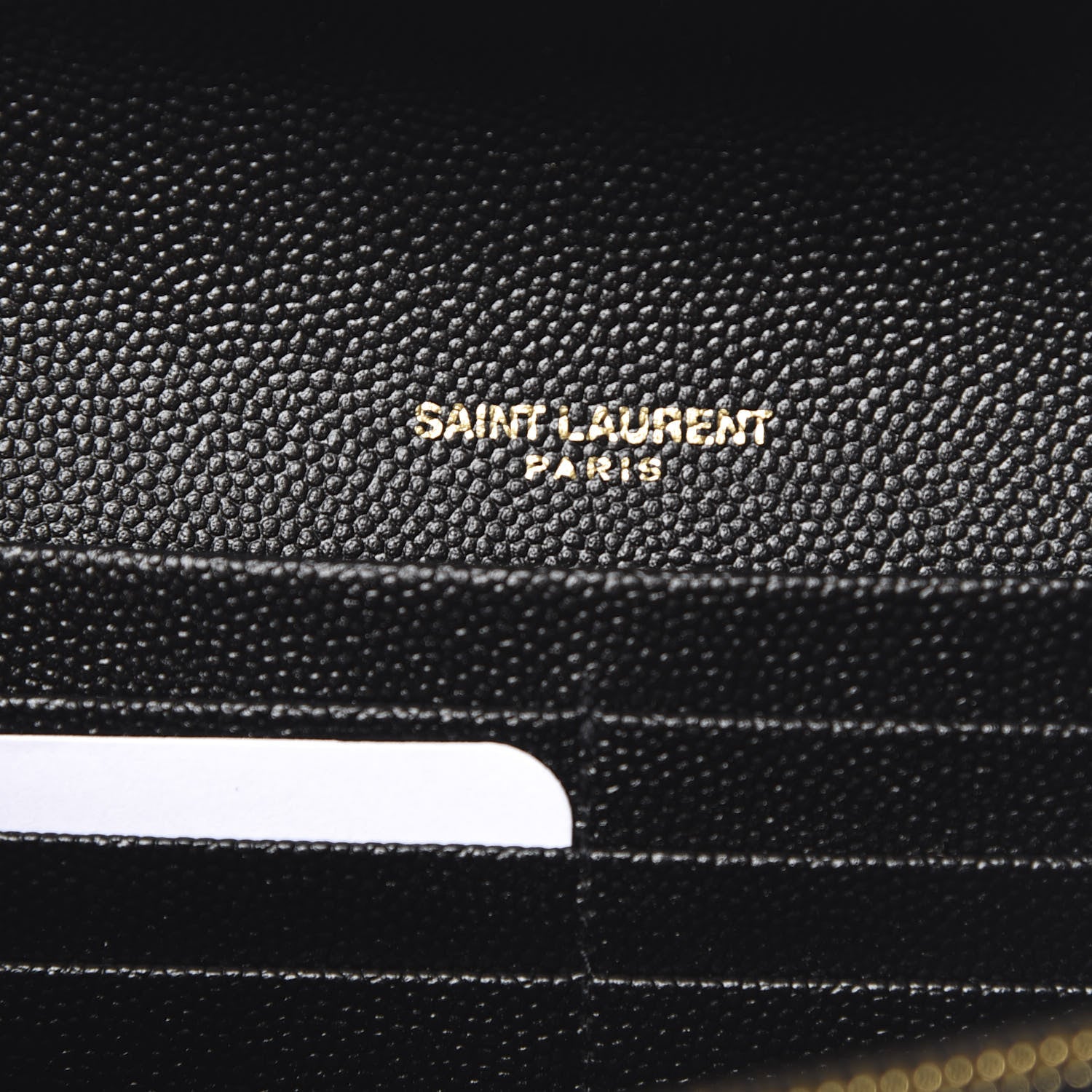 Saint Laurent Grain De Poudre Matelasse Monogram Large Vicky Continental Wallet Black 6 of 8