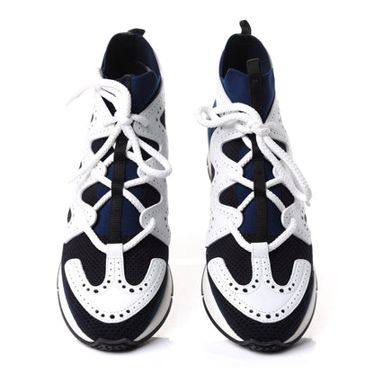 Hermes Knit Calfskin High Rise Action Sneakers 40 5 of 10