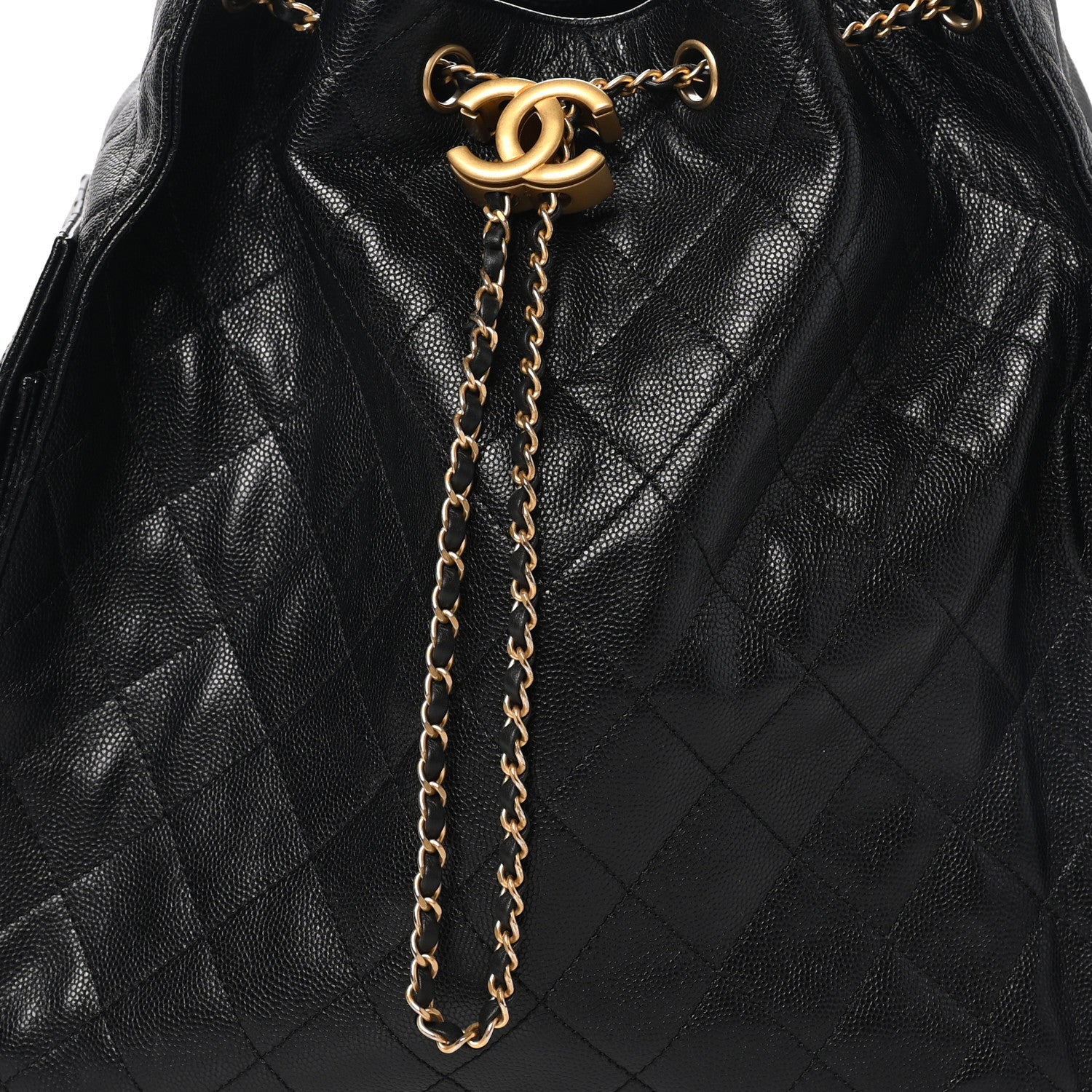 Chanel Caviar Quilted Medium Chanel 25 Handbag Black 8 of 11