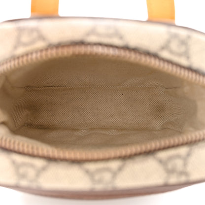 Gucci GG Supreme Monogram Mini Neo Vintage Double Zip Messenger Bag Beige New Acero Crop 5 of 11