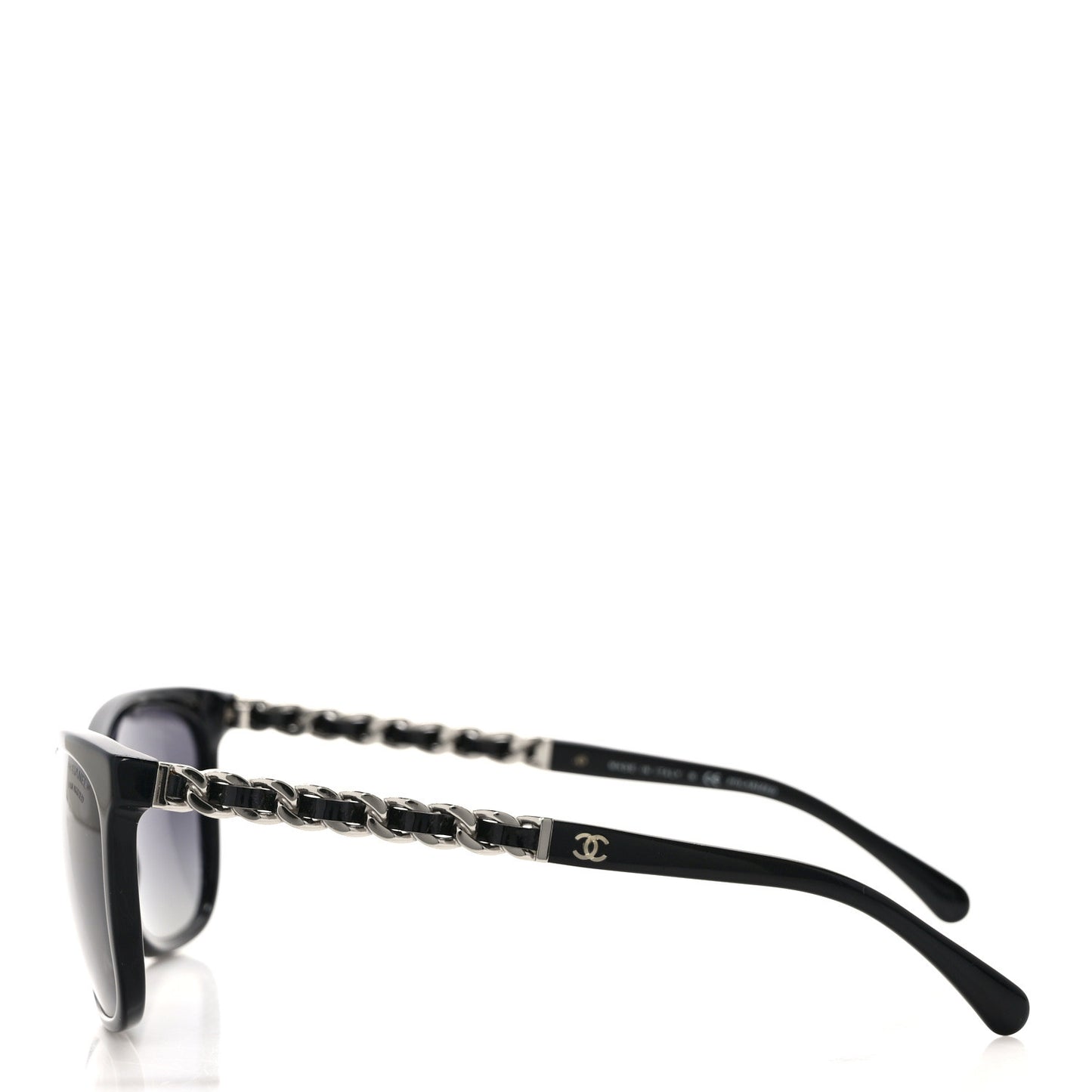 Cat Eye Chain Polarized Sunglasses 5260-Q Black