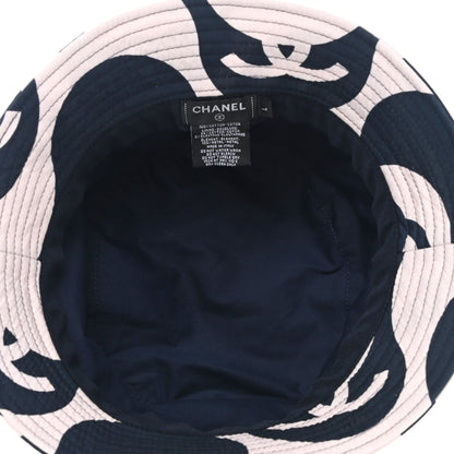 Chanel Cotton CC Bucket Hat L Navy Ivory 7 of 11