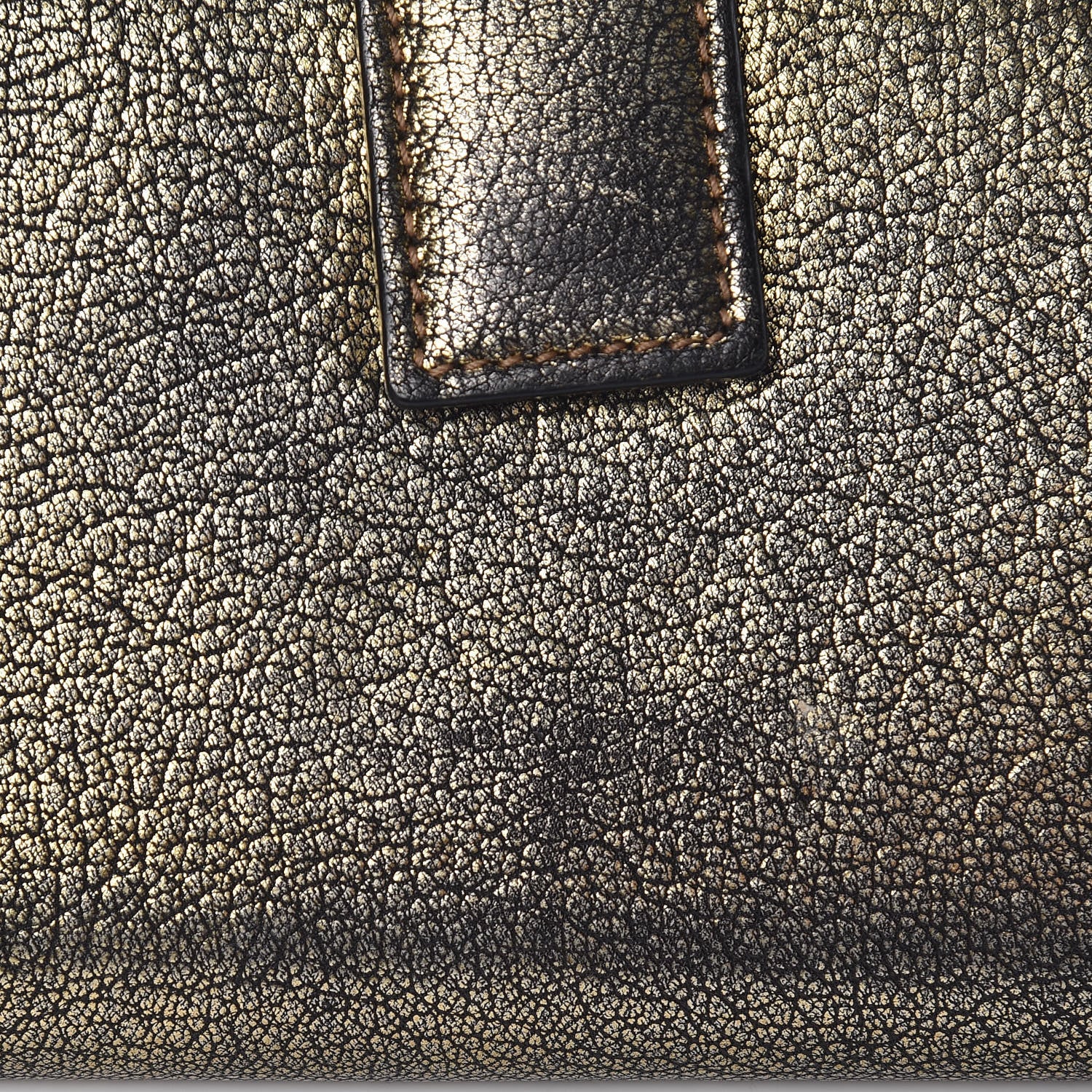 Alexander McQueen Metallic Calfskin Skull Continental Wallet Antique Gold 12 of 16