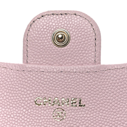 Chanel Caviar Quilted Flap Card Holder Wallet Light Pink 6 of 11