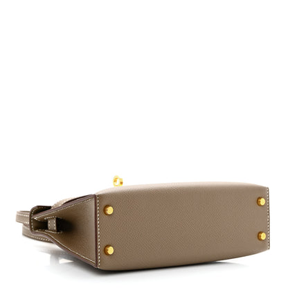 Hermes Epsom Mini Kelly Sellier 20 Etoupe 4 of 11