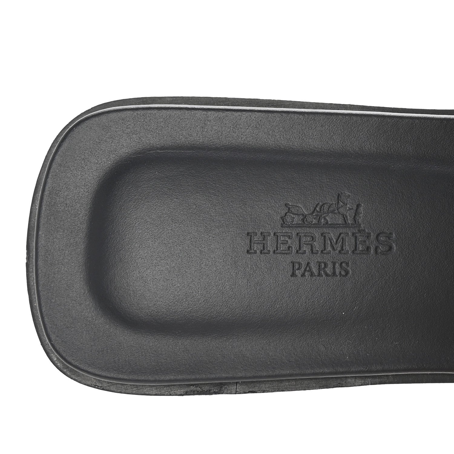 Hermes Box Calfskin Oran Sandals 39 Black 8 of 10