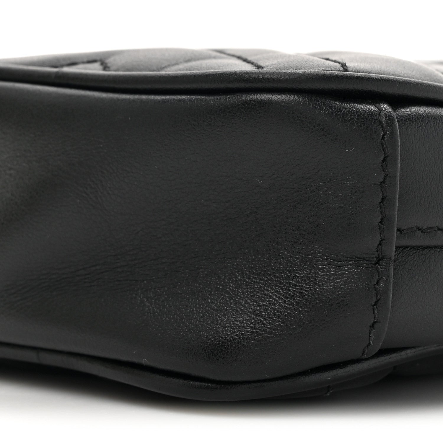Gucci Calfskin Matelasse Mini GG Marmont Crossbody Bag Black 9 of 13