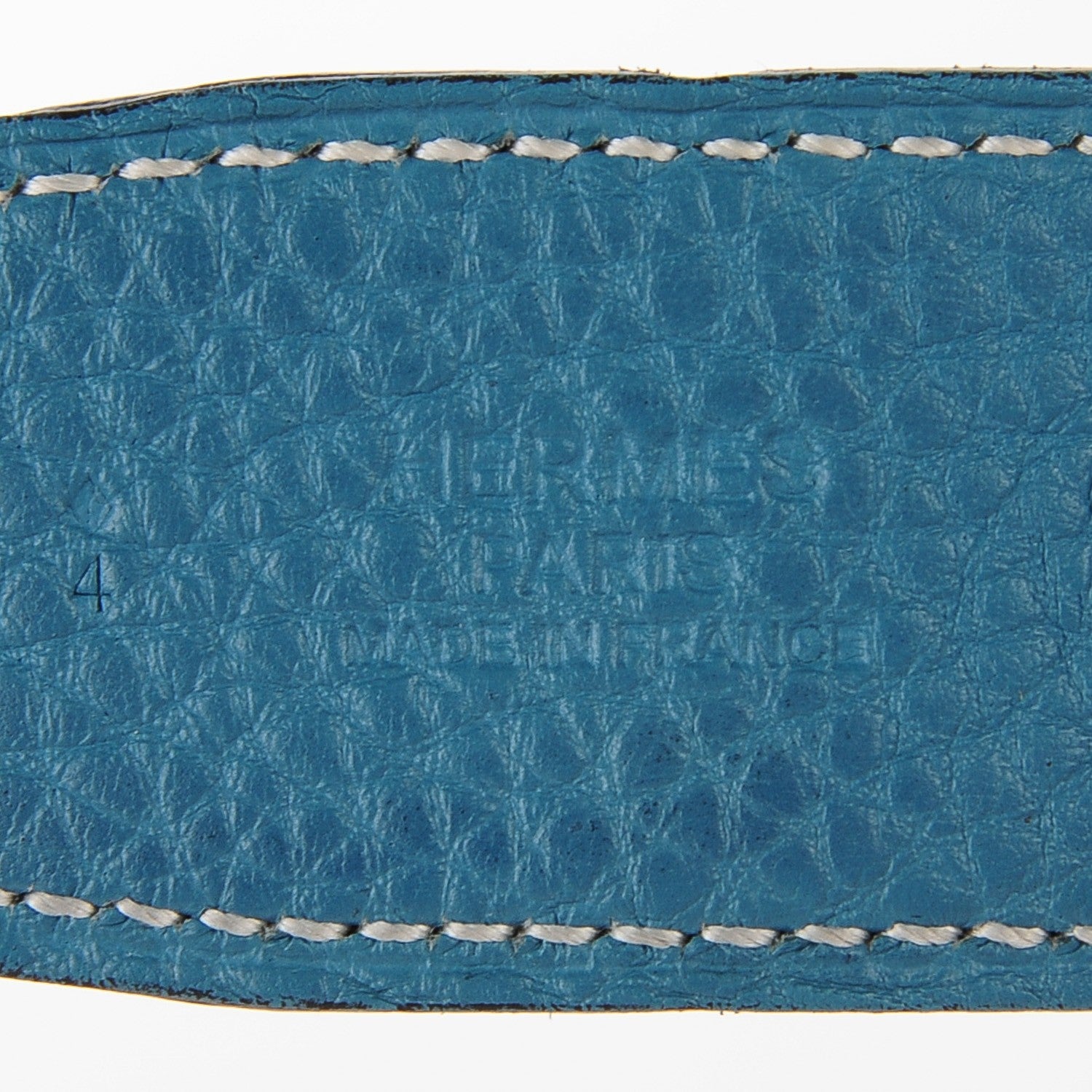 Hermes Box Togo 24mm H Belt 85 Black Blue Jean 12 of 14