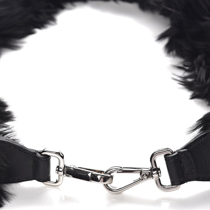 Fendi Alpaca Fur Vitello Dolce Strap You Black 4 of 5