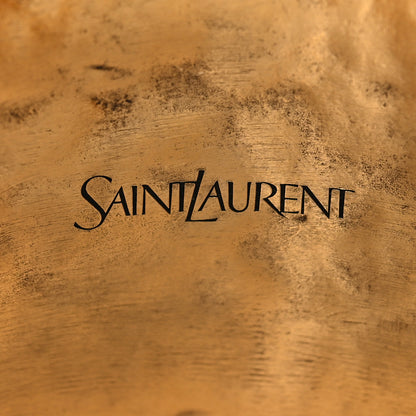 Saint Laurent Brass Resin Petal Cabochon Cuff Bracelet M Gold Red 4 of 4