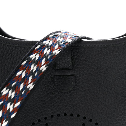 Hermes Taurillon Clemence Zigzag Evelyne TPM Caban Black Bleu Zellige Indigo 7 of 9