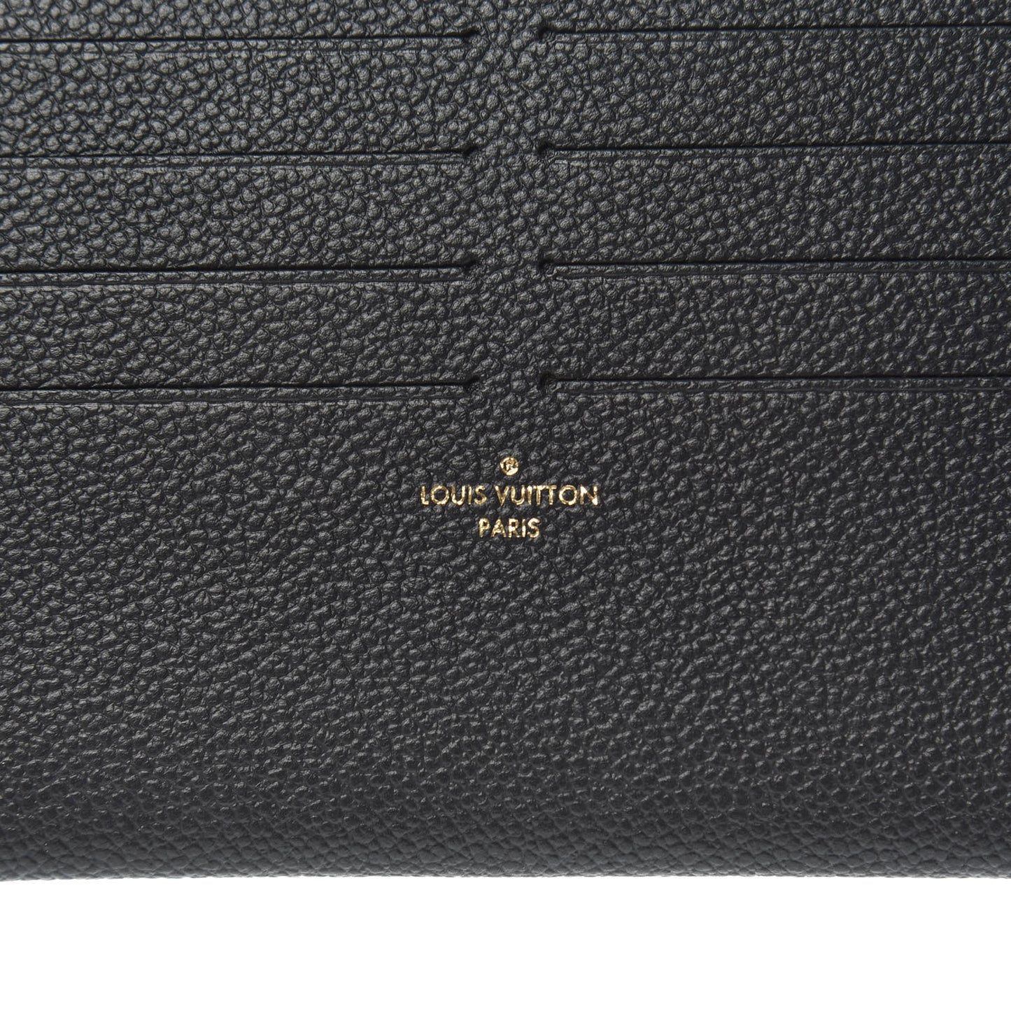 Calfskin Felicie Chain Wallet Card Holder Insert Black