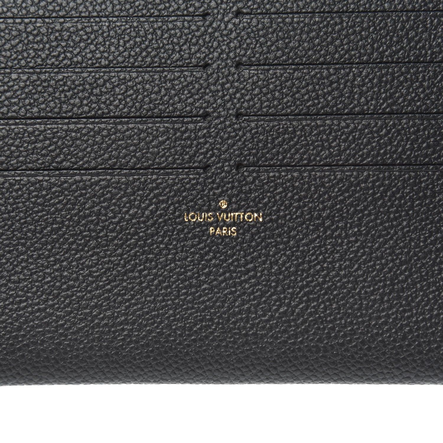 Louis Vuitton Calfskin Felicie Chain Wallet Card Holder Insert Black 6 of 6