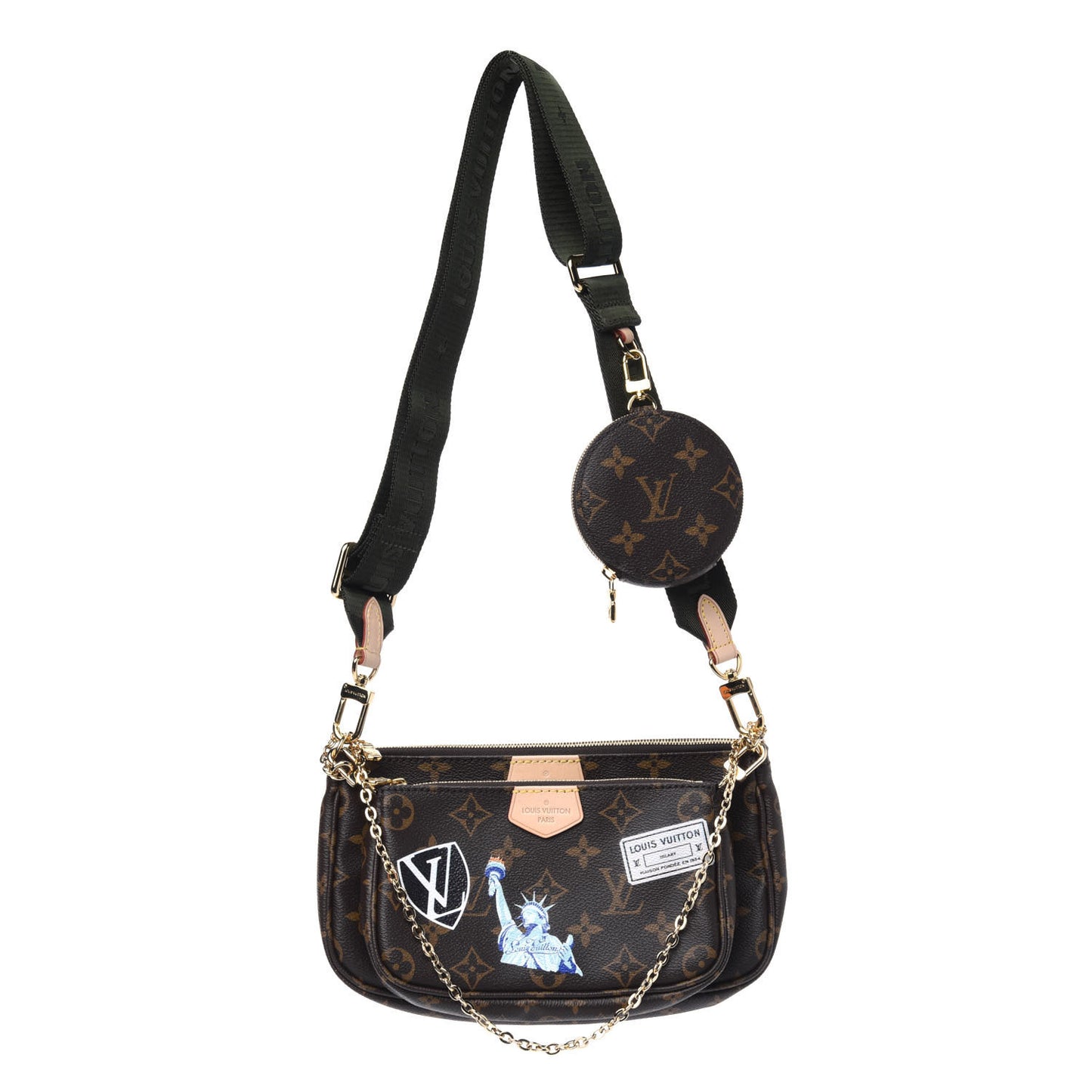 Monogram My LV World Tour Multi Pochette Accessories Kaki