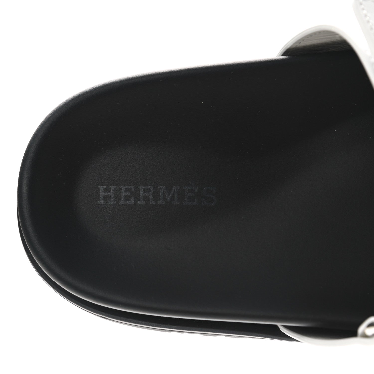 Hermes Calfskin Womens Chypre Sandals 37 White 7 of 8