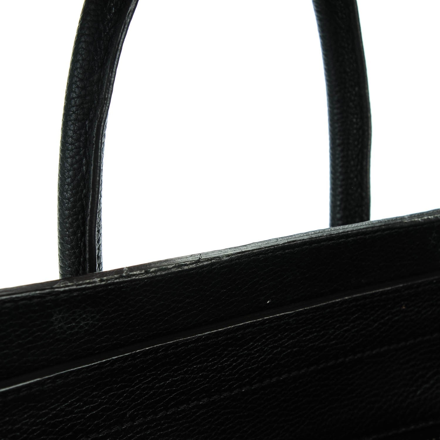 Celine Drummed Calfskin Mini Luggage Black 8 of 8
