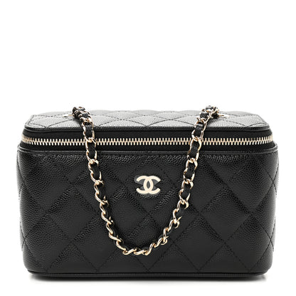Chanel Caviar Quilted Small Vanity Case With Chain Black 1 of 9