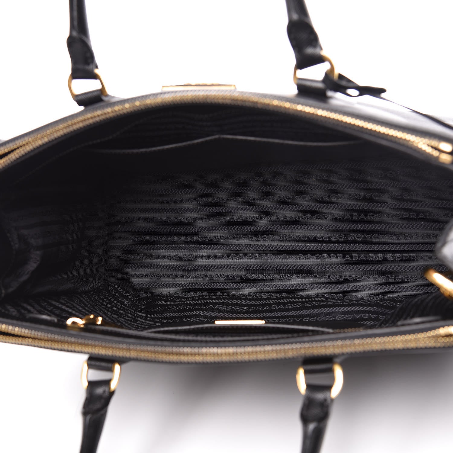 Prada Saffiano Medium Galleria Double Zip Tote Black 5 of 13