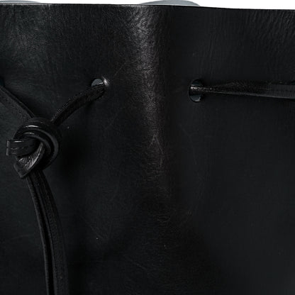 Mansur Gavriel Vegetable Tanned Calfskin Bucket Bag Black Marina 10 of 13