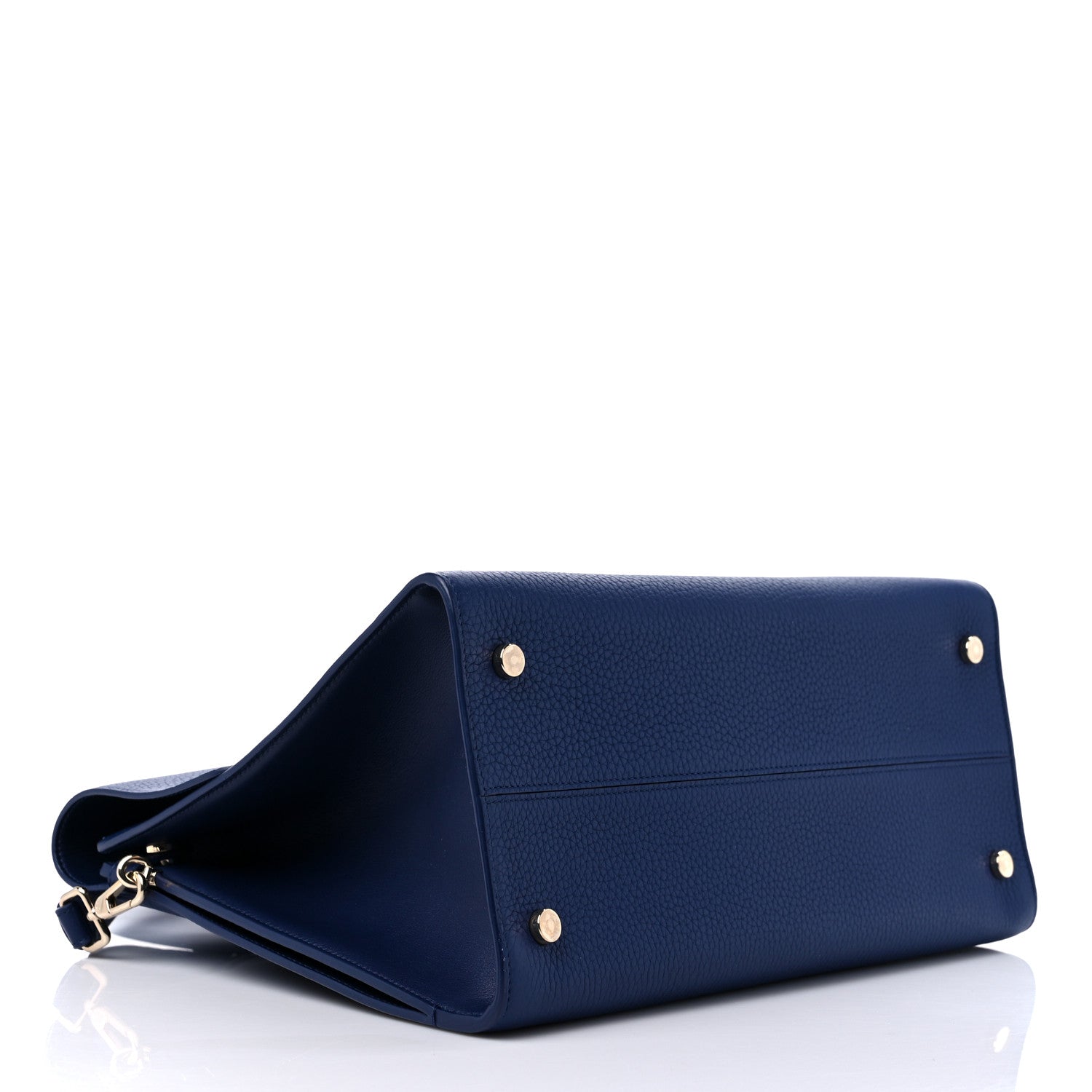 Christian Dior Bullcalf Large Diorever Flap Navy 4 of 9