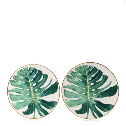 Hermes Porcelain Passifolia Dinner Plate N°1 Set of 2 1 of 7