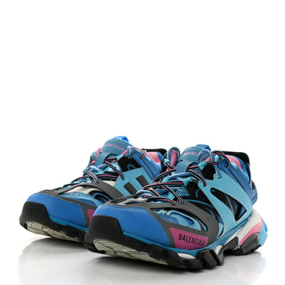 Balenciaga Mesh Nylon Womens Track Sneakers 40 Blue Black 3 of 8