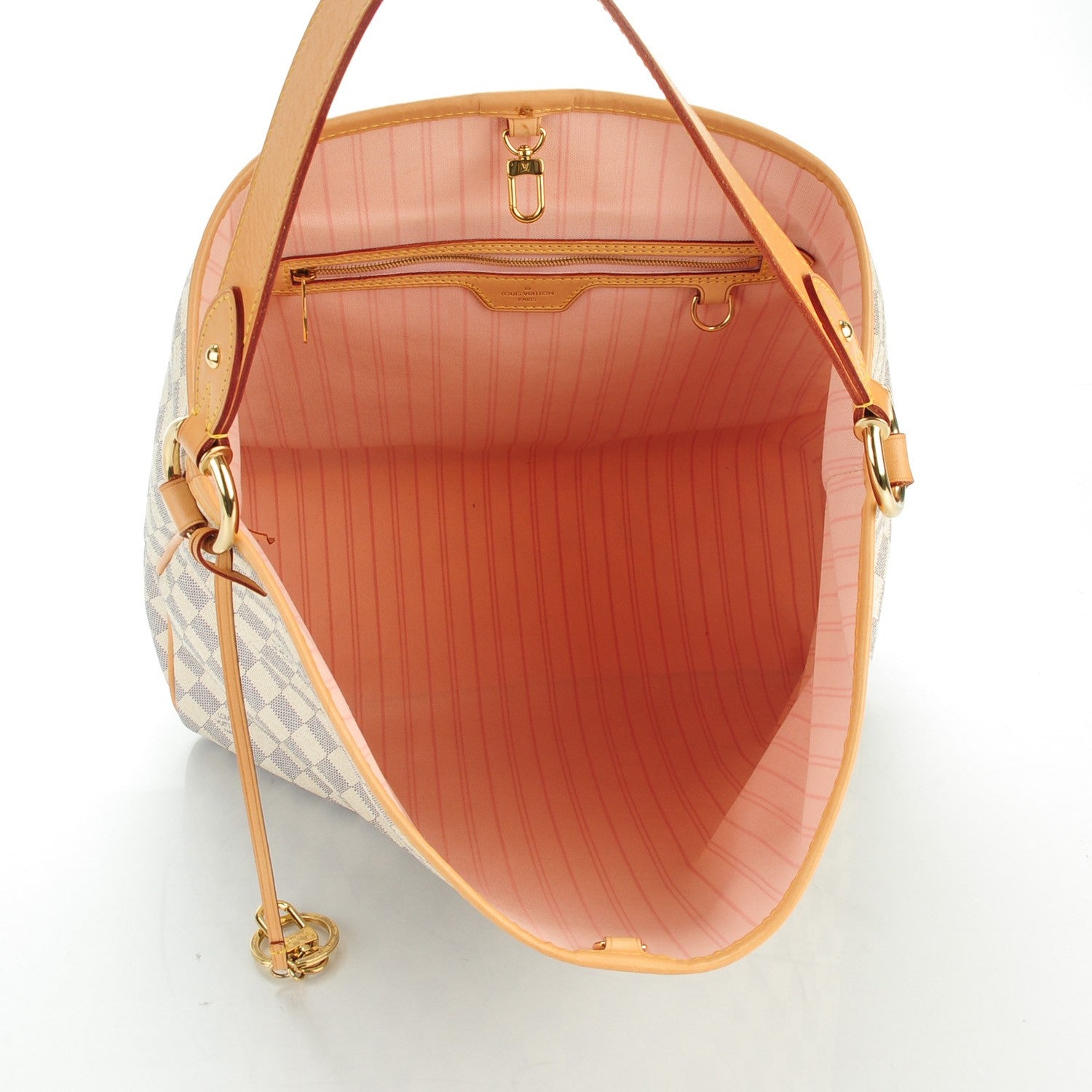 Louis Vuitton Damier Azur Delightful MM Rose Ballerine 5 of 8