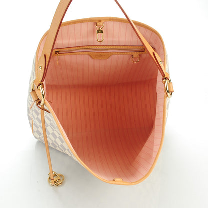 Louis Vuitton Damier Azur Delightful MM Rose Ballerine 5 of 8