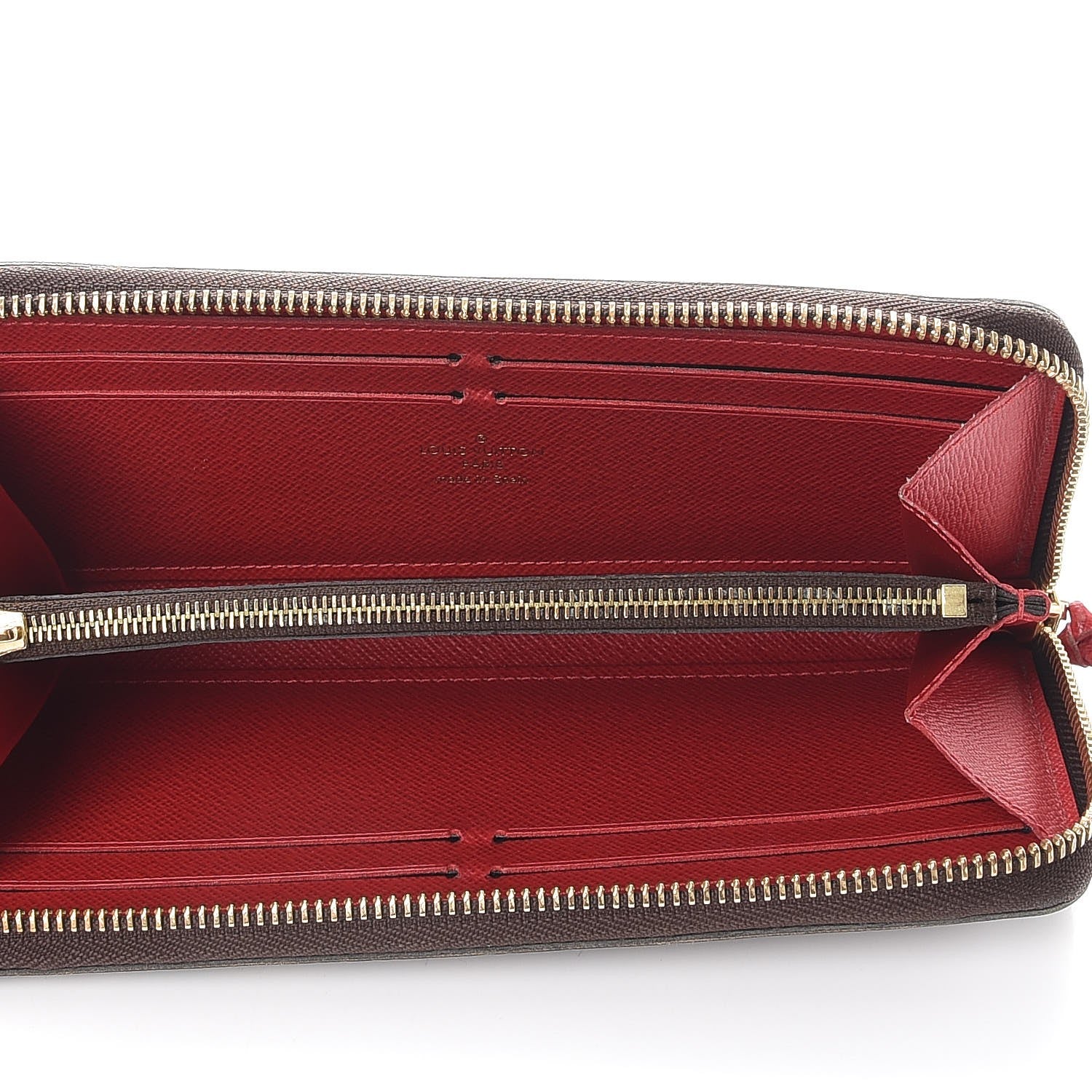 Louis Vuitton Damier Ebene Clemence Wallet Cherry 5 of 10