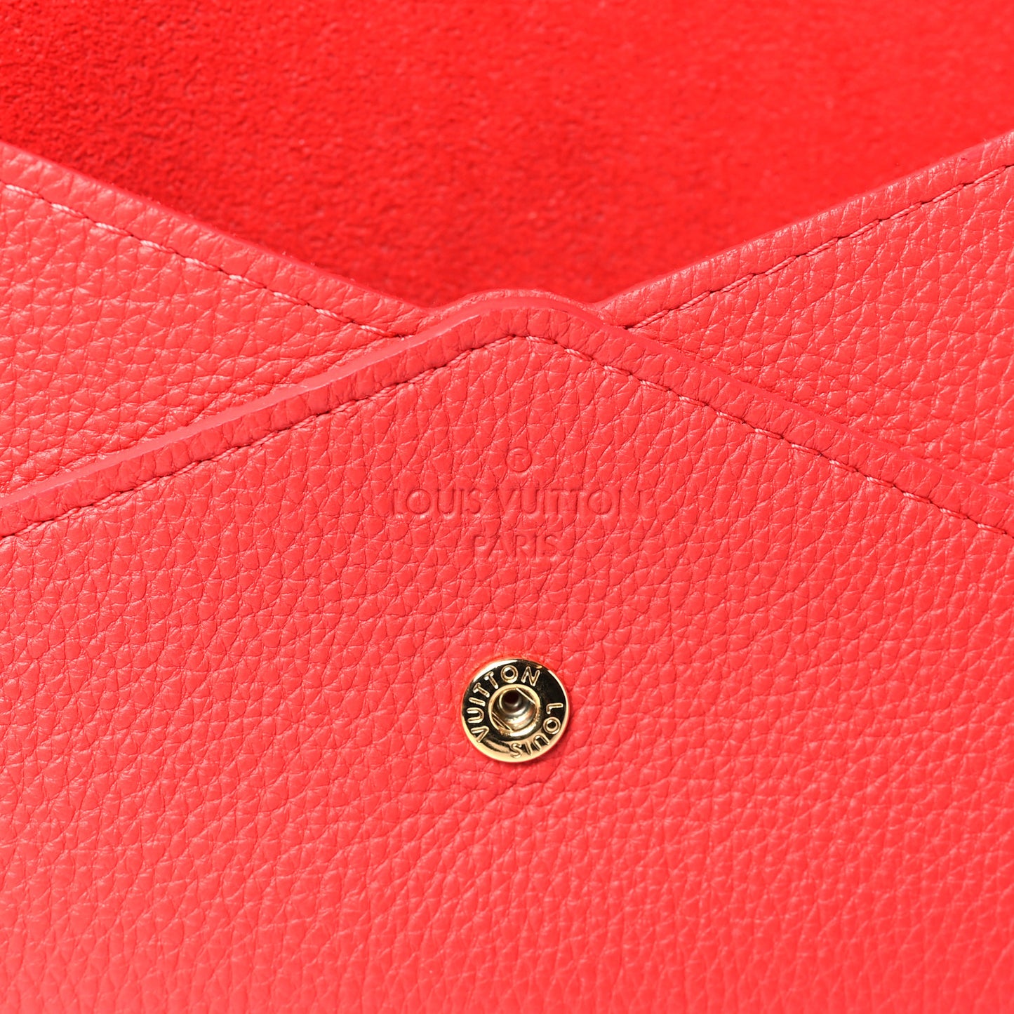 Calfskin Envelope Pouch Red