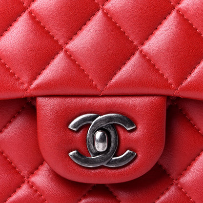 Chanel Lambskin Quilted Mini Square Flap Red 9 of 9