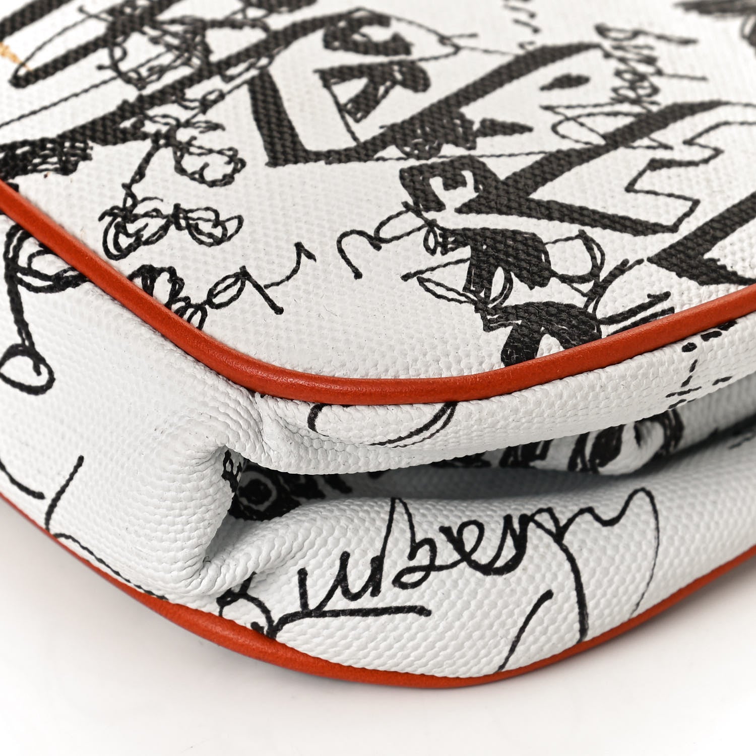 Burberry Canvas Small Doodle Print Frame Bag White 11 of 12