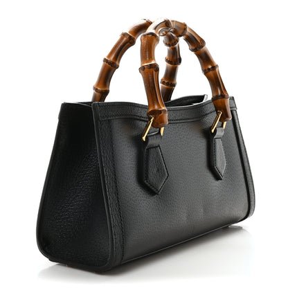 Gucci Textured Dollar Calfskin Web Small Diana Shoulder Bag Black Dusty Grey 3 of 10