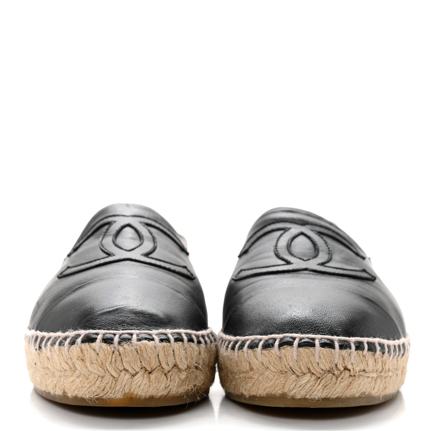 Lambskin CC Espadrilles 38 Black