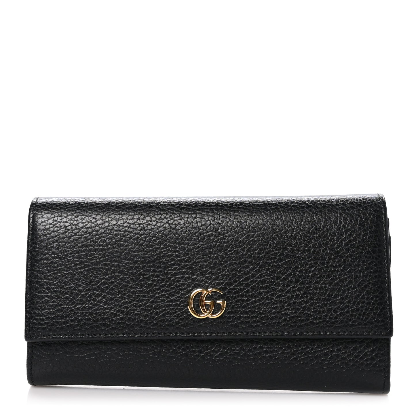 Dollar Calfskin GG Marmont Continental Wallet Black